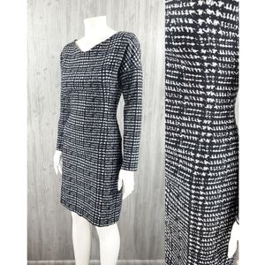 Theory Black White Dress Luxe Career Cocktail